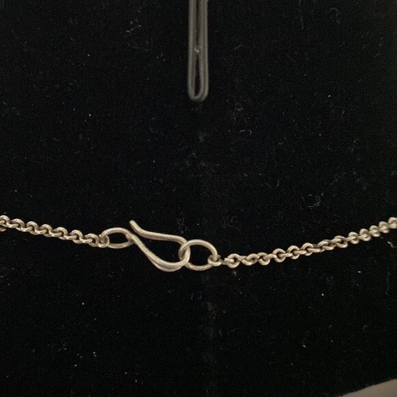 Vintage Sterling Silver Filigree Flower Choker Necklace - Picture 8 of 8